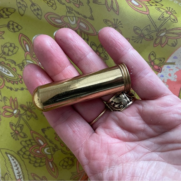 2 vintage ‘40s Lucien Lelong lipstick brass bullet case, Nicole Pink, Grand Slam - Picture 9 of 9